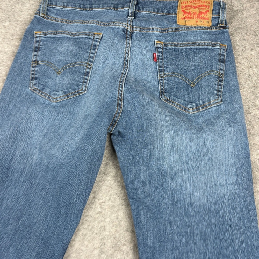 Levis 559 Jeans Mens 34x32 Blue Denim Classic Casual Straight Leg Dark Wash - Picture 9 of 15